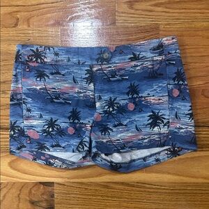 J. Crew Blue Tropical Print Women's Shorts